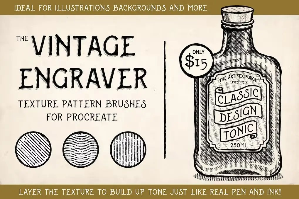 Vintage Engraver Procreate Brushes