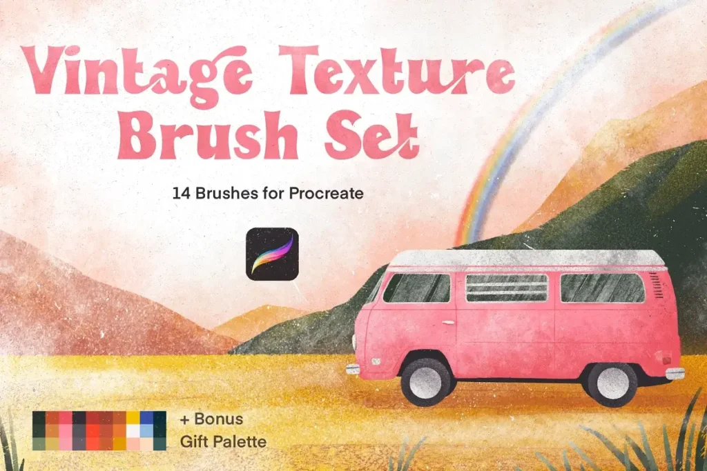 Vintage Texture Procreate Brush Set