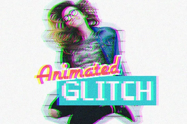 Free Animated Glitch Photoshop Action (Free)