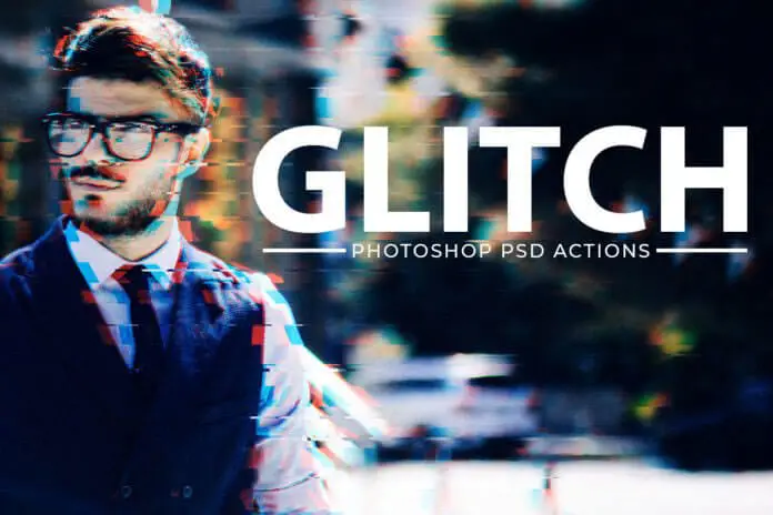 Free Glitch Photoshop Action (Free)