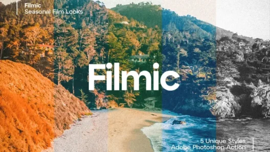 Filmic - 5 Free Seasonal Film Looks Photoshop Action (Free)