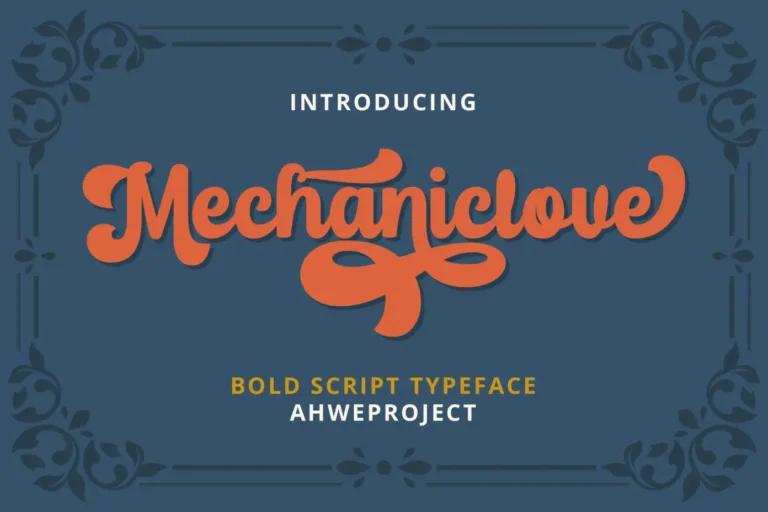 Mechaniclove – Free Bold Script Swash Font
