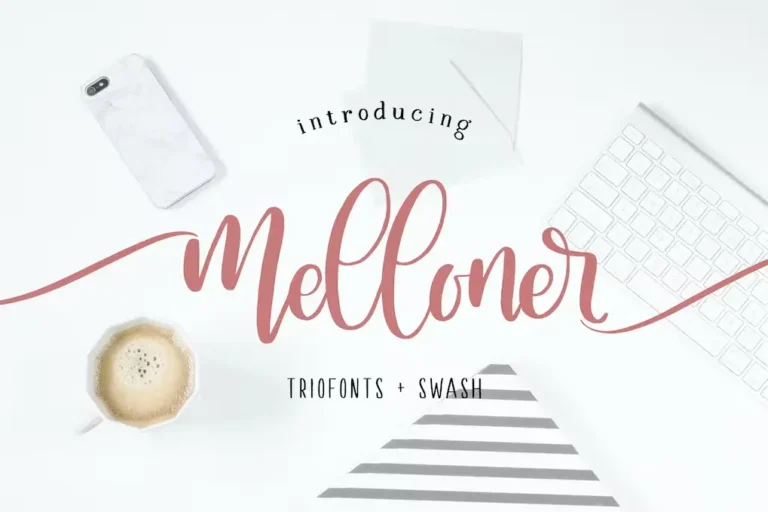 Melloner Trio font Plus Swash