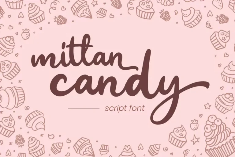 Mittan Candy – Cute Script Font With Swash Style