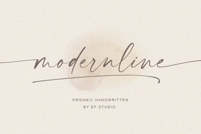 Modernline – Free Organic Handwritten Swash Font
