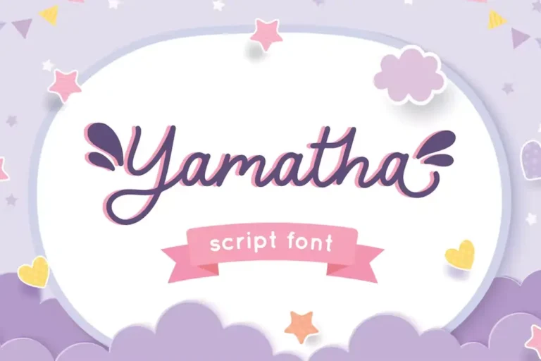 Yamatha – Script Font With Swash Style