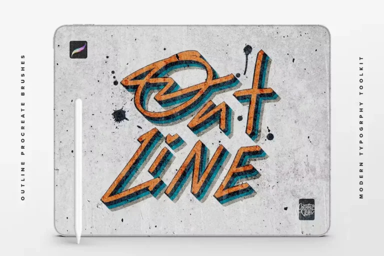 Outline Paint Procreate Brushes