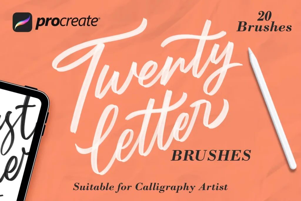 Twentyletter - Procreate Brush for Calligraphy