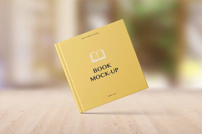 Hard Cover Square Book Mockup