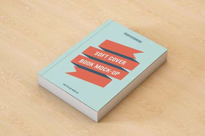 Soft Cover Book Mock-Up Template