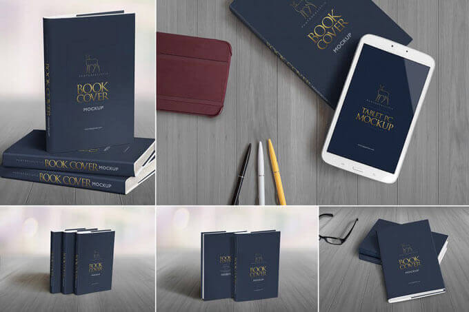 Hard Book Mockups Templates
