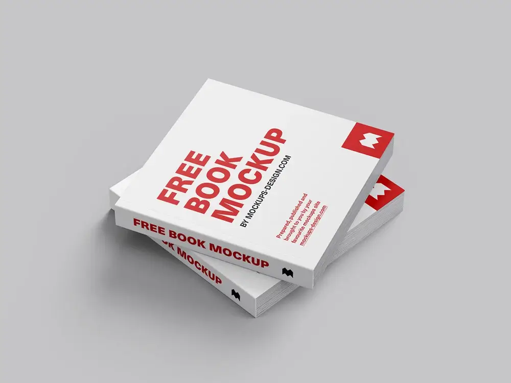 Square Paperback Book Mockup PSD (Free)