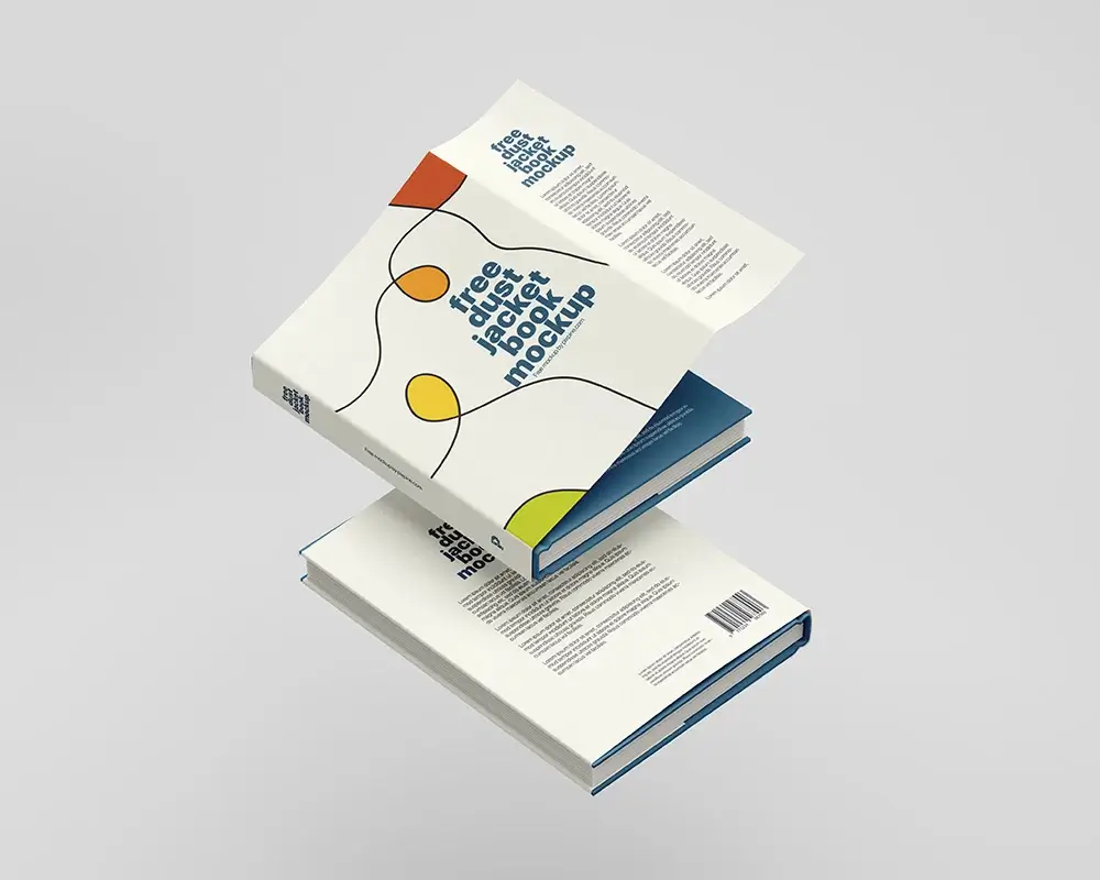 Dust Jacket Book Mockup PSD (Free)