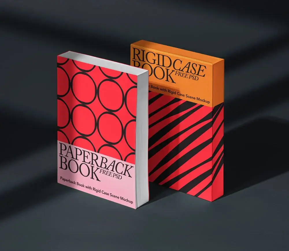 Paperback Book With Case PSD Mockup (Free)