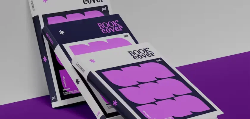 Neatly Stacked Books Cover Mockup Template