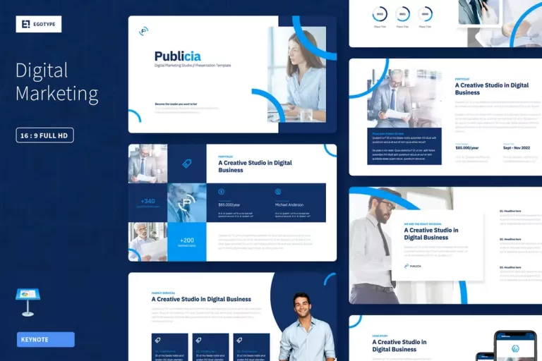 Digital Marketing Keynote Presentation Template