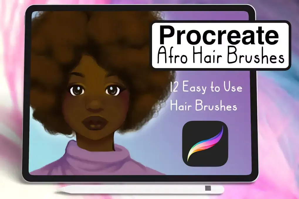 Afro Curly Hair Brushes for Procreate