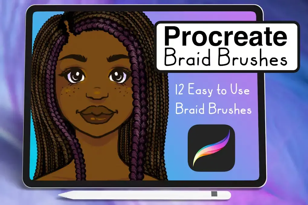 Braid Hair Brushes for Procreate
