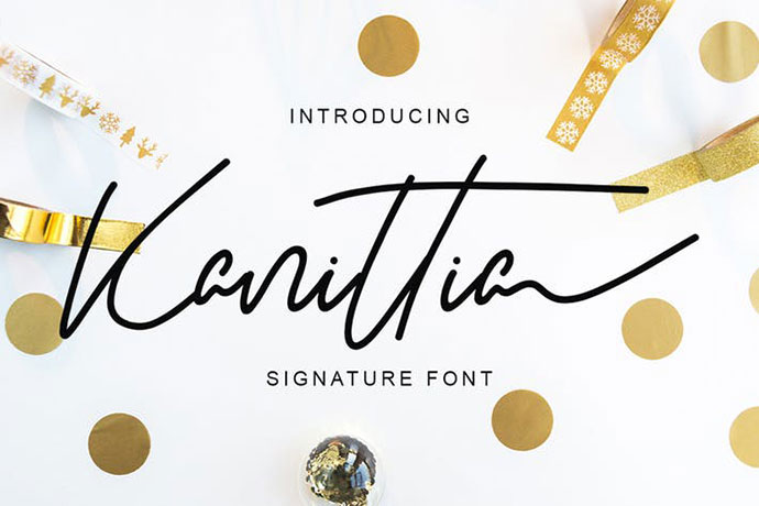 Kanittia - Modern Signature Wedding Font