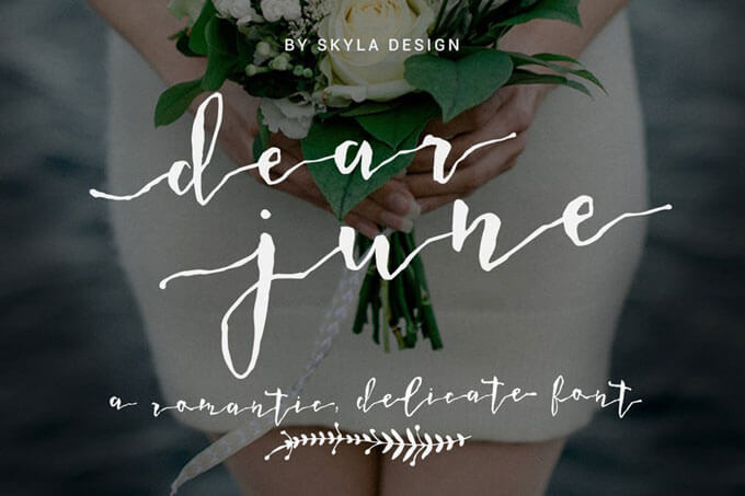 Romantic Wedding Font - Dear June