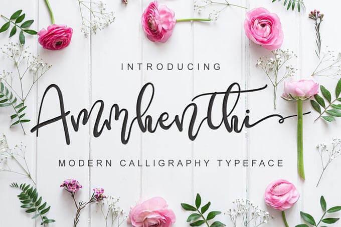 Ammhenthi - Modern Style Wedding Font