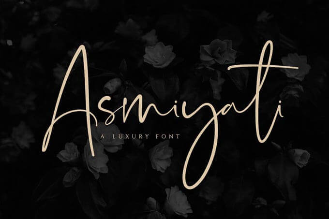 Asmiyati - A Luxury Wedding Script Font
