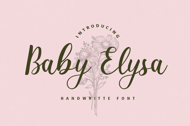 Baby Elysa - Handwritten Wedding Font