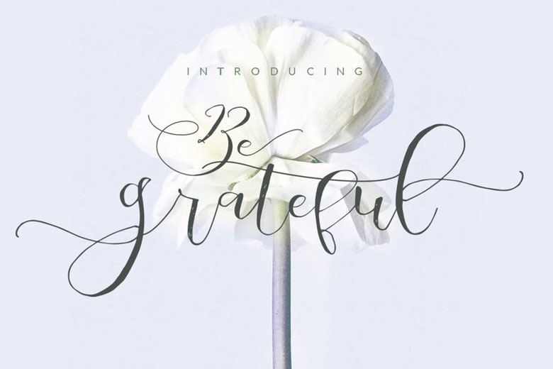 Be Grateful Script - Wedding Signature Font