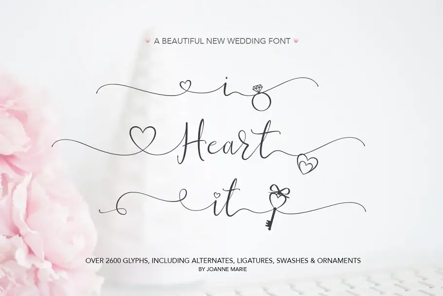 iHeartit - Beautiful Script Wedding Font
