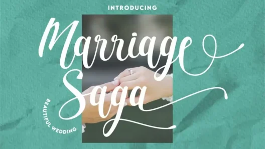 Marriage Saga - Beautiful Wedding Font