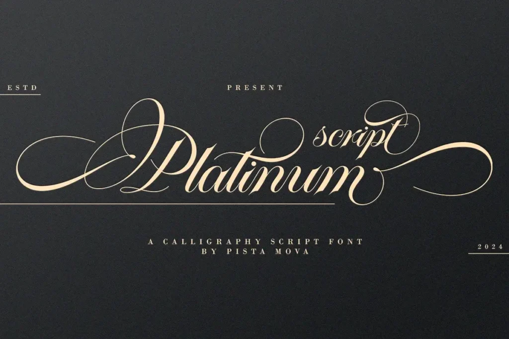Platinum – Free Calligraphy Script Font