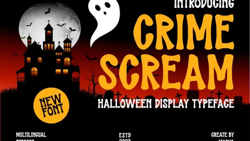 Crime Scream – Halloween Display Font