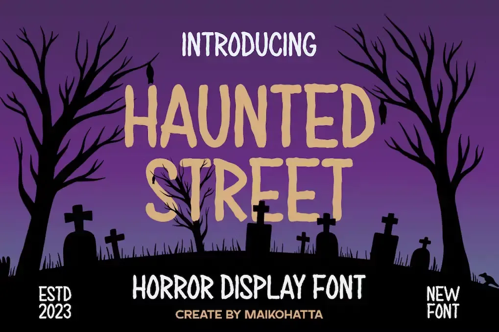 Haunted Street – Horror Display Font