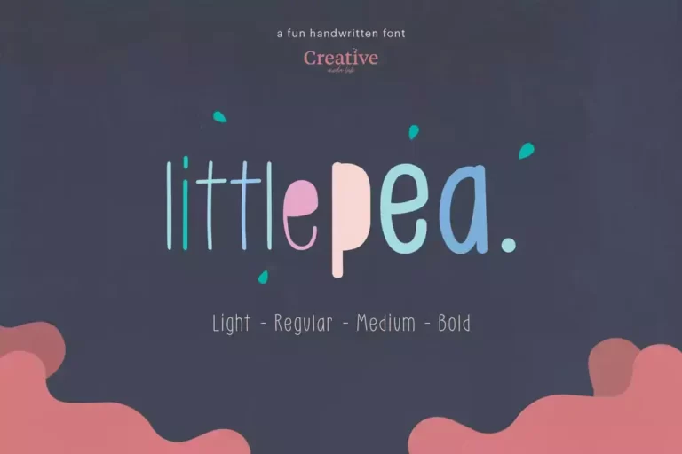 Little Pea - Creative Font For Procreate