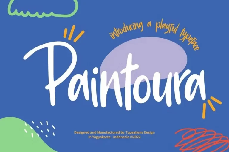 Paintoura - Playful Typeface Font For Procreate