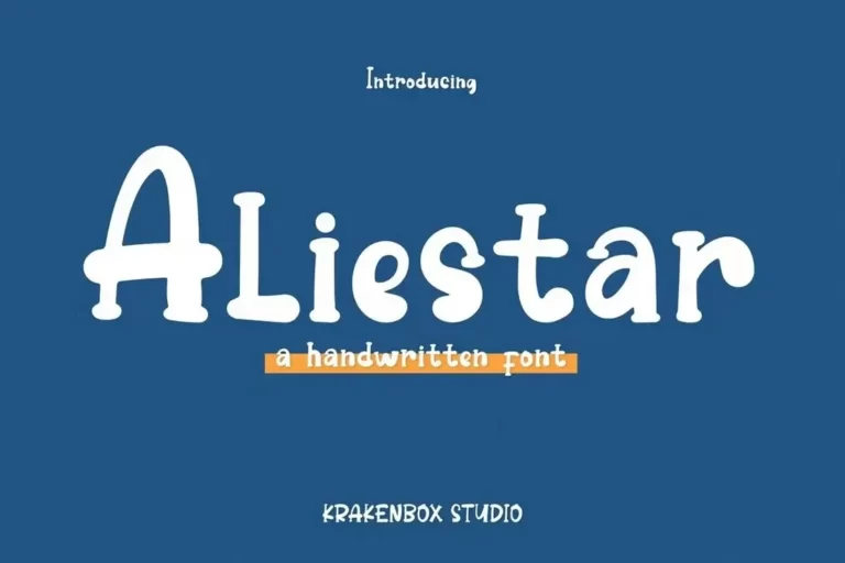 Aliestar - Procreate Font For Children Artwork