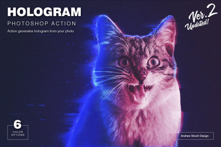 Hologram Effect Photoshop Action