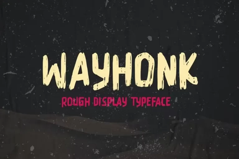 Wayhonk - Procreate Rough Display Typeface Font